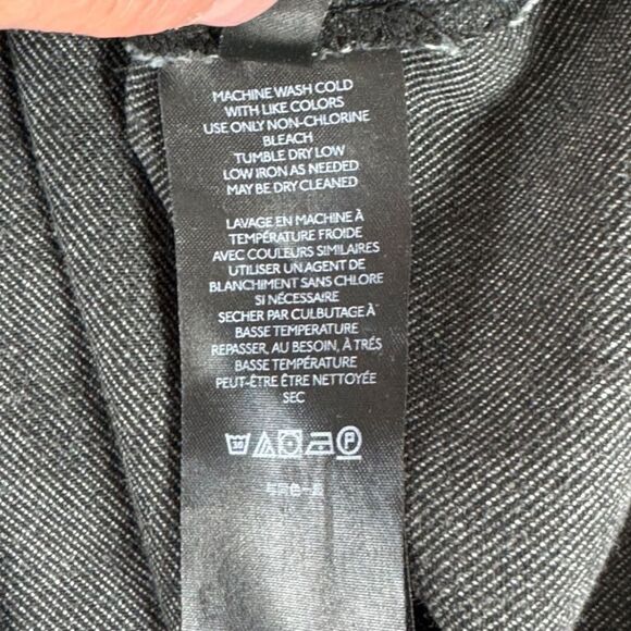 We the Free East Of Eden Black Wash Paper Bag Waist Mini Skirt Sz 27 - Picture 6 of 9